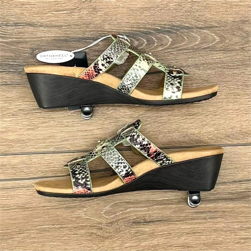 Vionic Park Radia Sandals Women's Size 8 Mint Snake Comfort‎ Wedge NWT - Picture 7 of 9